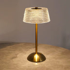 Verona | Cordless Faceted Crystal Table Lamp for Dining and Bedside