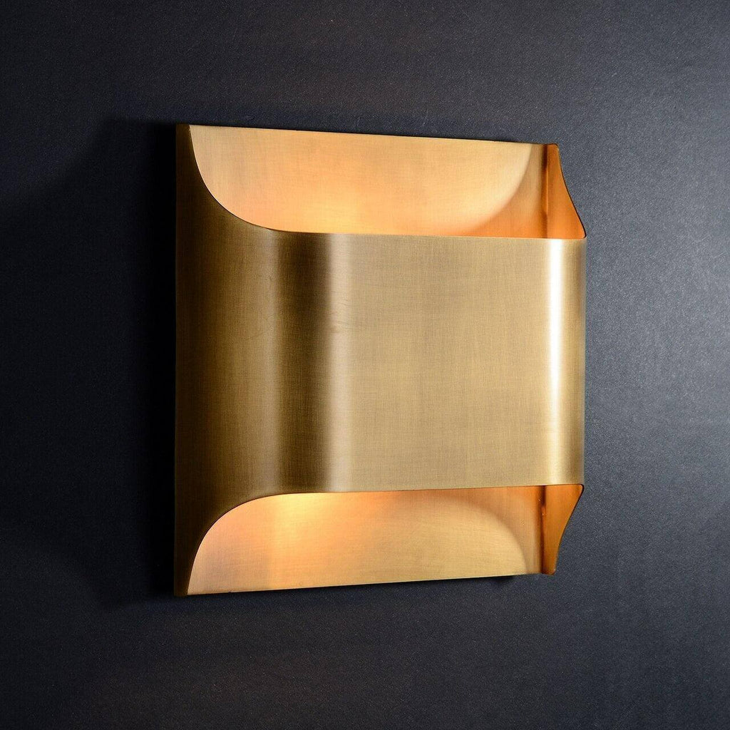Sheen | Brass Wall Sconce, Mid Century Folded Wall Lamp, Single or Set of 2