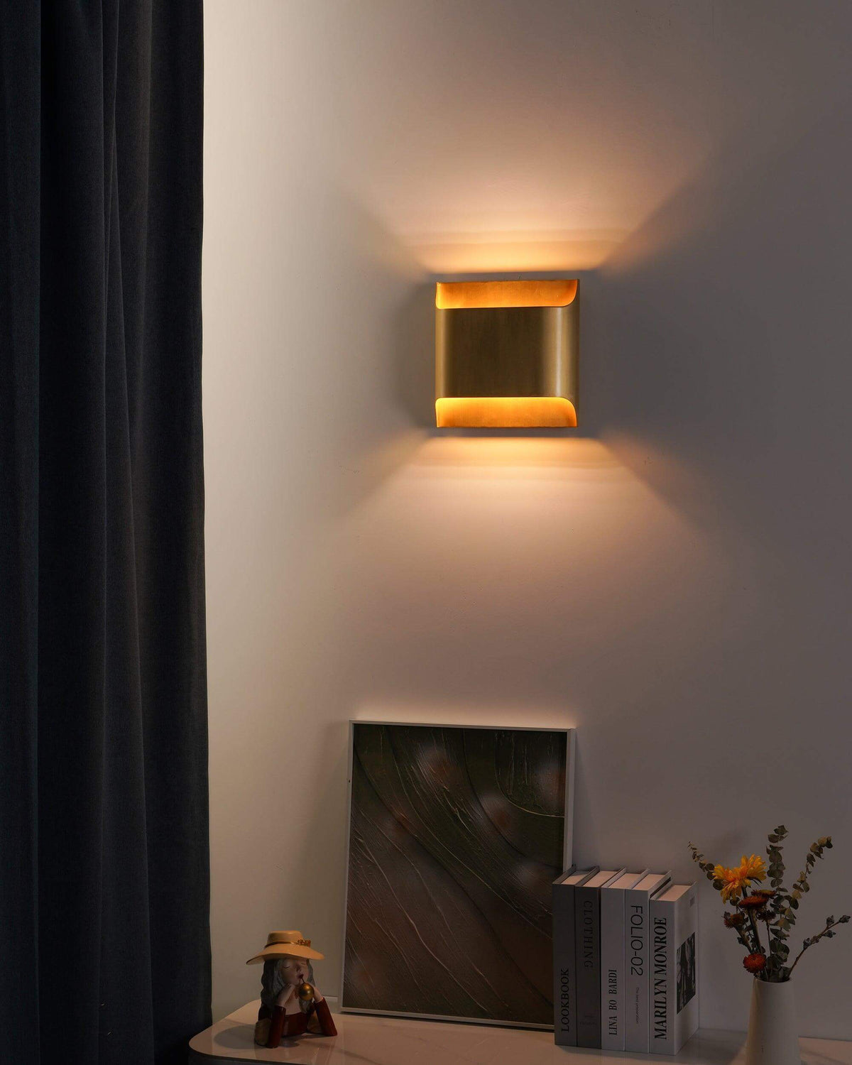 Sheen | Brass Wall Sconce, Mid Century Folded Wall Lamp, Single or Set of 2