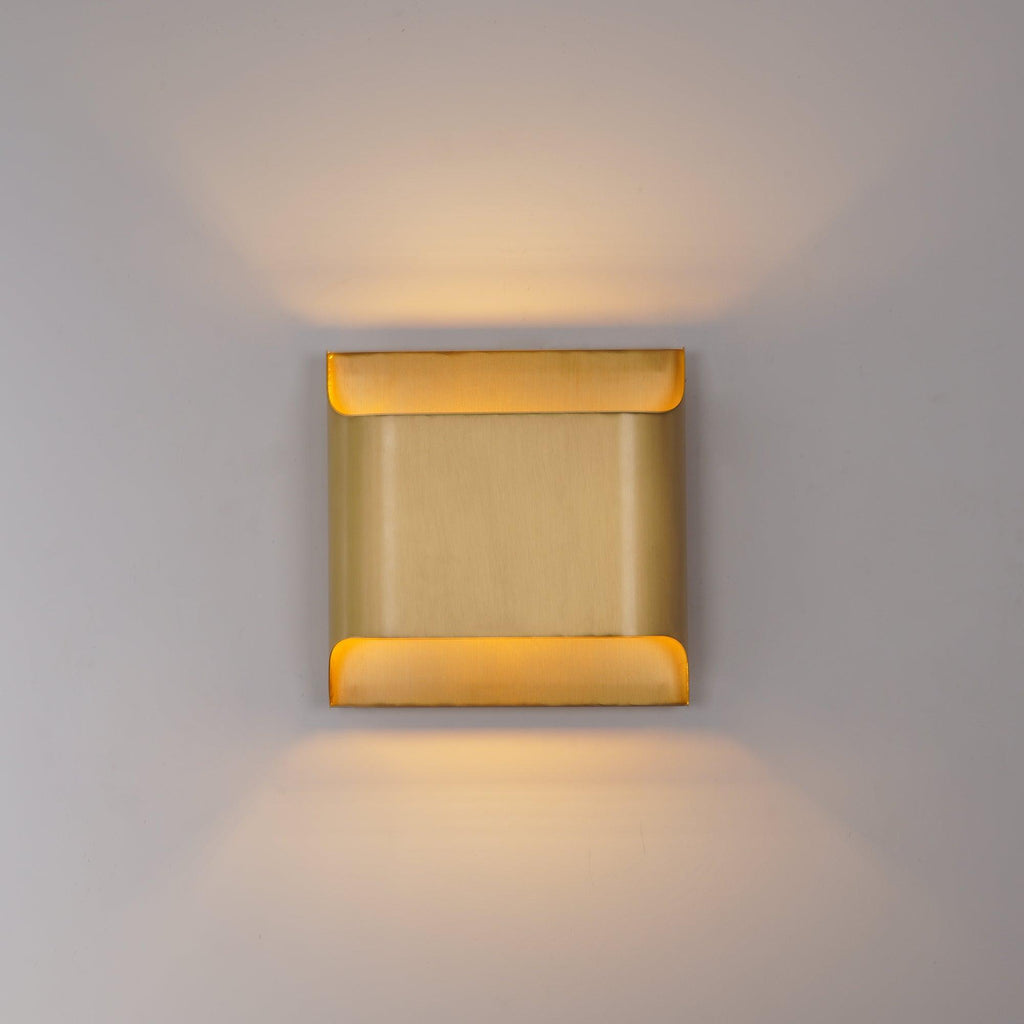 Sheen | Brass Wall Sconce, Mid Century Folded Wall Lamp, Single or Set of 2