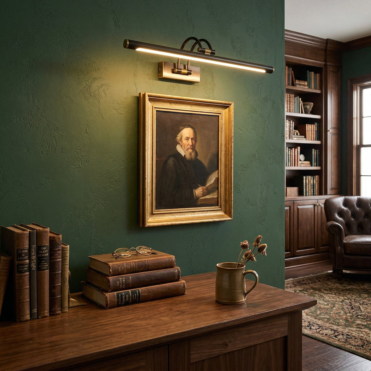 Easel | Rechargeable LED Picture Light with Remote, Brass
