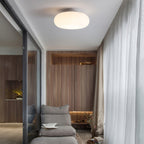 Maga | Modern Flush Mount Ceiling Light, White Pebble LED Ceiling Lamp for Bedroom and Hallway