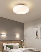 Maga | Modern Flush Mount Ceiling Light, White Pebble LED Ceiling Lamp for Bedroom and Hallway