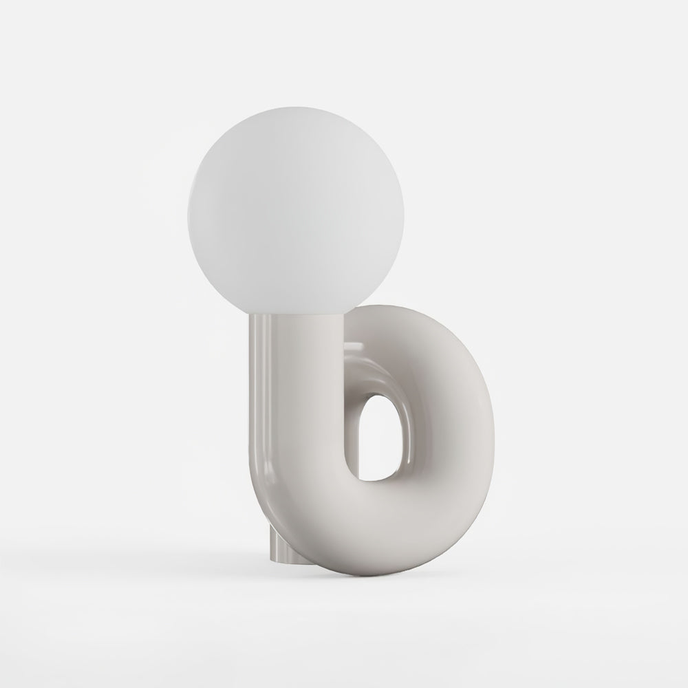 Spiral | Glass Table Lamp, Sculptural Globe Bedside Lamp, Colorful Modern Accent Lamp for Living Room