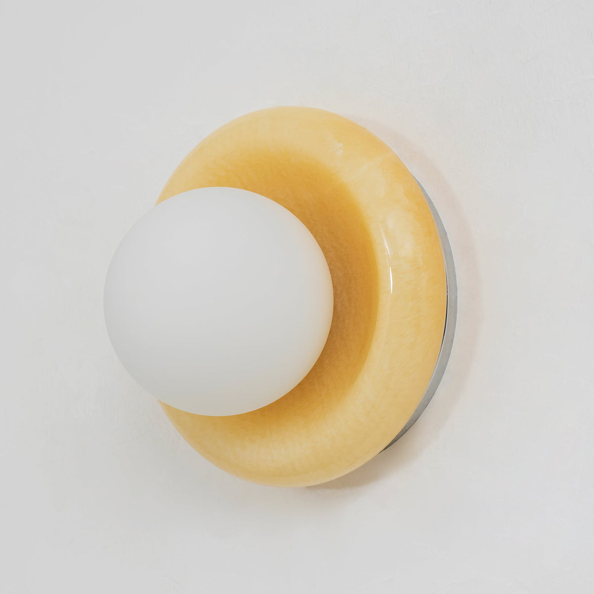 Orla | Onyx Wall Sconce, Natural Stone Globe Wall Light