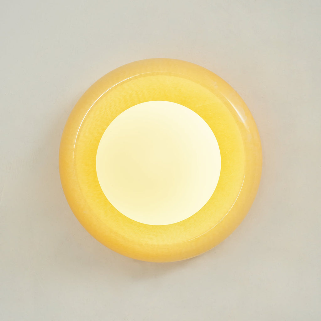 Orla | Onyx Wall Sconce, Natural Stone Globe Wall Light