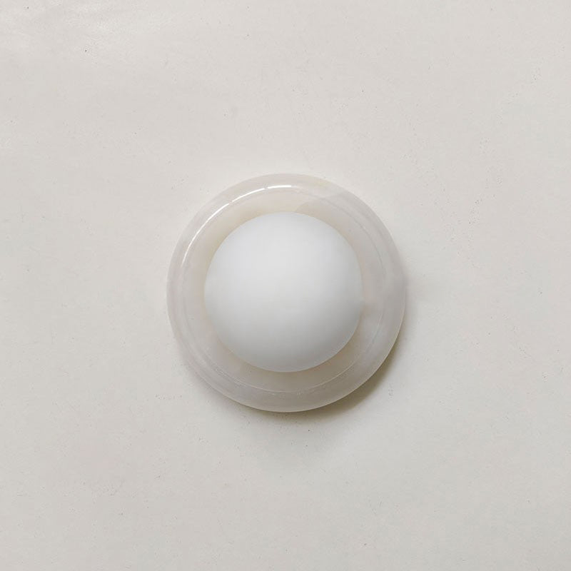 Orla | Onyx Wall Sconce, Natural Stone Globe Wall Light