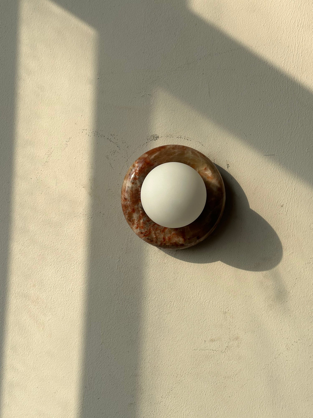 Orla | Onyx Wall Sconce, Natural Stone Globe Wall Light