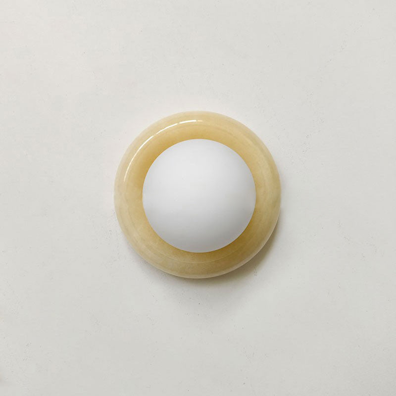 Orla | Onyx Wall Sconce, Natural Stone Globe Wall Light
