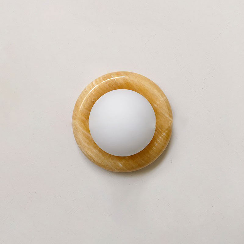 Orla | Onyx Wall Sconce, Natural Stone Globe Wall Light