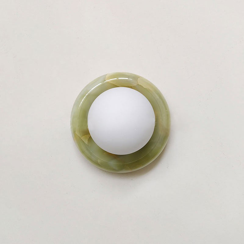 Orla | Onyx Wall Sconce, Natural Stone Globe Wall Light
