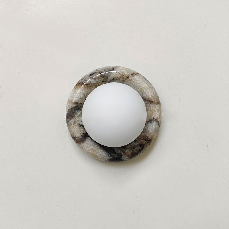 Orla | Onyx Wall Sconce, Natural Stone Globe Wall Light