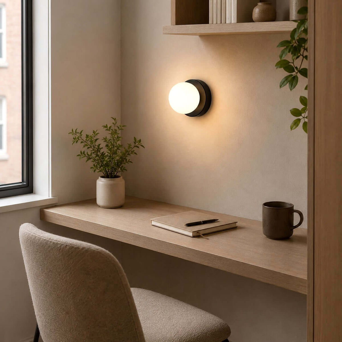 Mochi | Mini Glass Wall Sconce, Small Globe Wall Light in 5 Colors