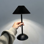 Ellis | Cordless Table Lamp, Rechargeable Pleated Shade Lamp, Dimmable, 8 Colors
