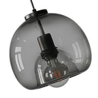 Mist | Smoke Glass Dome Pendant Light, Hand Blown Hanging Lamp for Kitchen Island and Dining Room