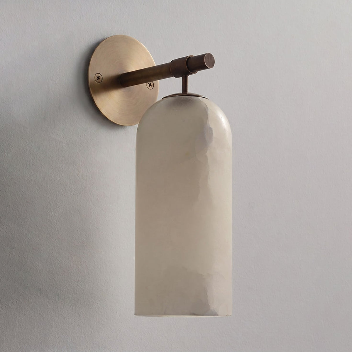 Corinth | Alabaster Wall Sconce, Cylinder Stone Wall Light in Gold, Bronze or Nickel