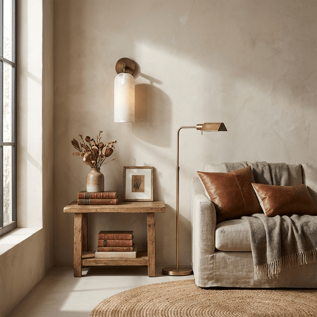 Corinth | Alabaster Wall Sconce, Cylinder Stone Wall Light in Gold, Bronze or Nickel
