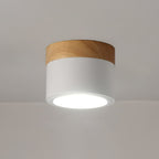 Plafonnier Spot | Wood LED Ceiling Spotlight, Surface Mount Downlight for Hallway, Closet and Living Room
