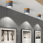 Plafonnier Spot | Wood LED Ceiling Spotlight, Surface Mount Downlight for Hallway, Closet and Living Room