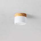 Plafonnier Spot | Wood LED Ceiling Spotlight, Surface Mount Downlight for Hallway, Closet and Living Room