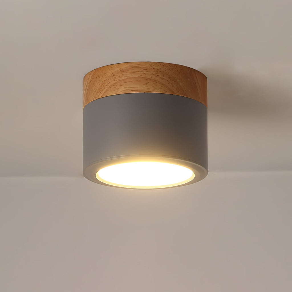 Plafonnier Spot | Wood LED Ceiling Spotlight, Surface Mount Downlight for Hallway, Closet and Living Room