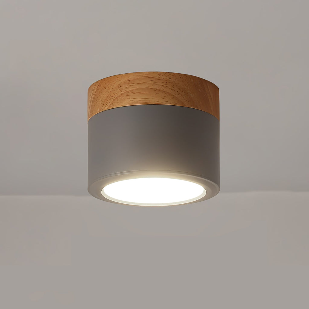 Plafonnier Spot | Wood LED Ceiling Spotlight, Surface Mount Downlight for Hallway, Closet and Living Room