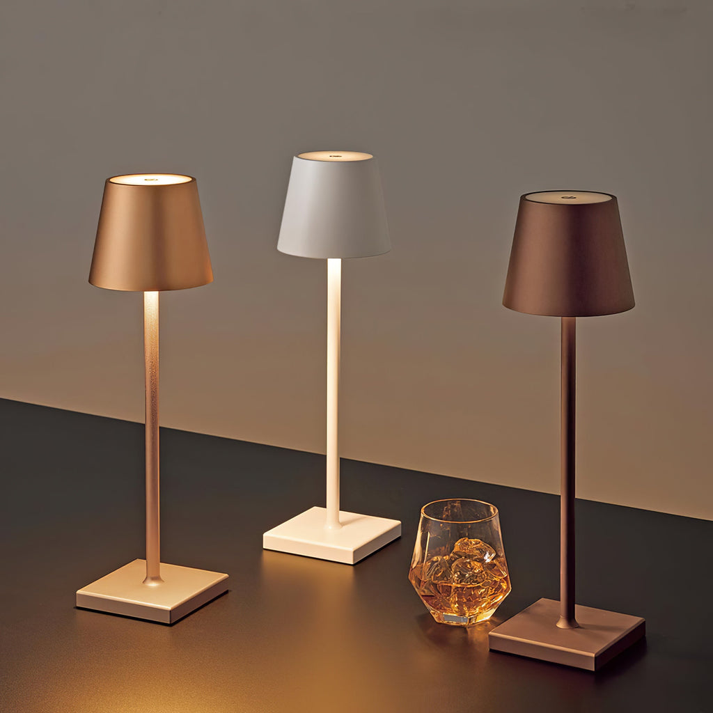 Doku | Cordless Rechargeable Table Lamp, Dimmable Battery LED Lamp for Dining Table and Patio