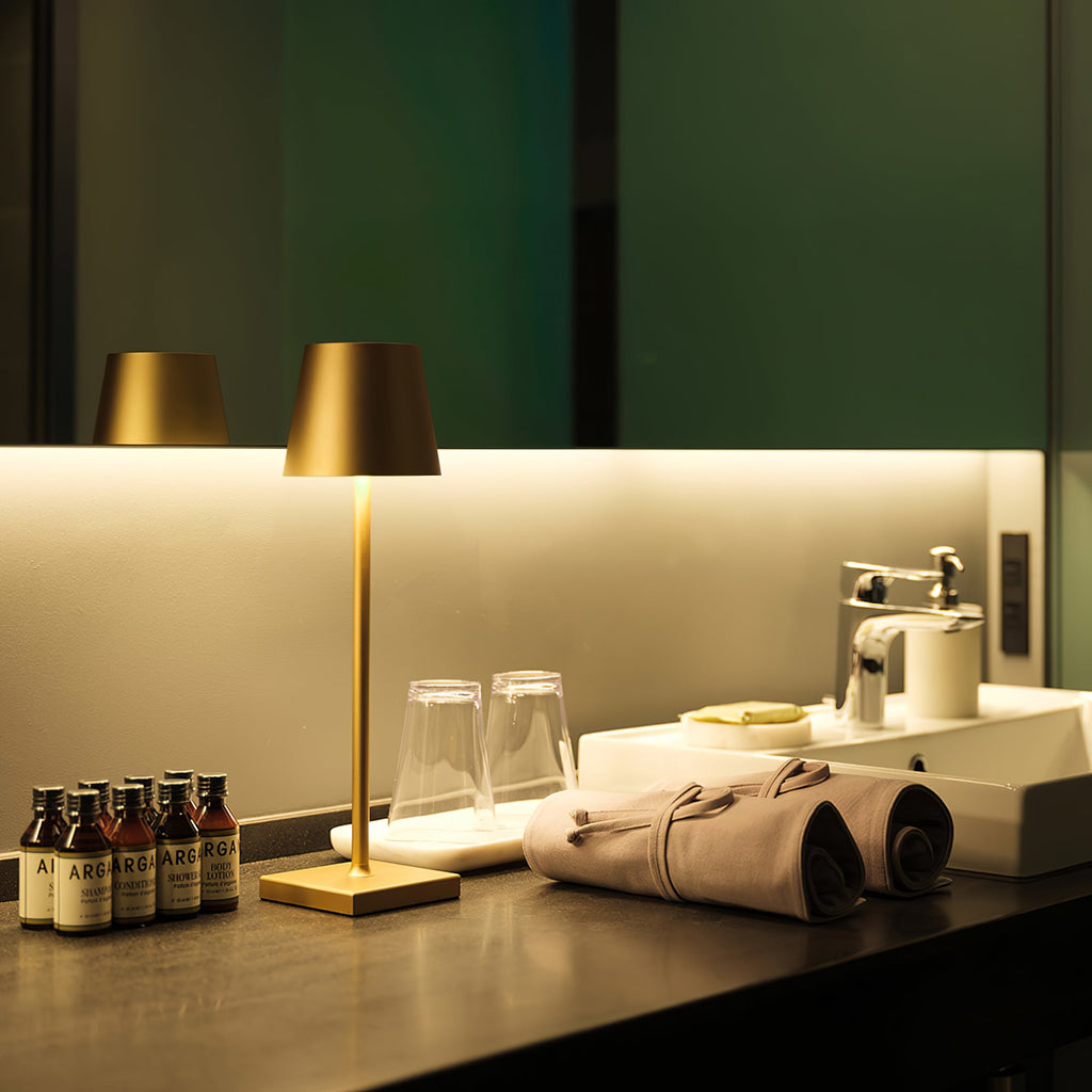 Doku | Cordless Rechargeable Table Lamp, Dimmable Battery LED Lamp for Dining Table and Patio