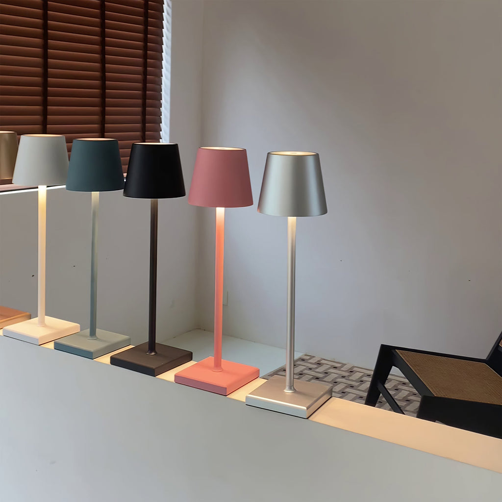 Doku | Cordless Rechargeable Table Lamp, Dimmable Battery LED Lamp for Dining Table and Patio