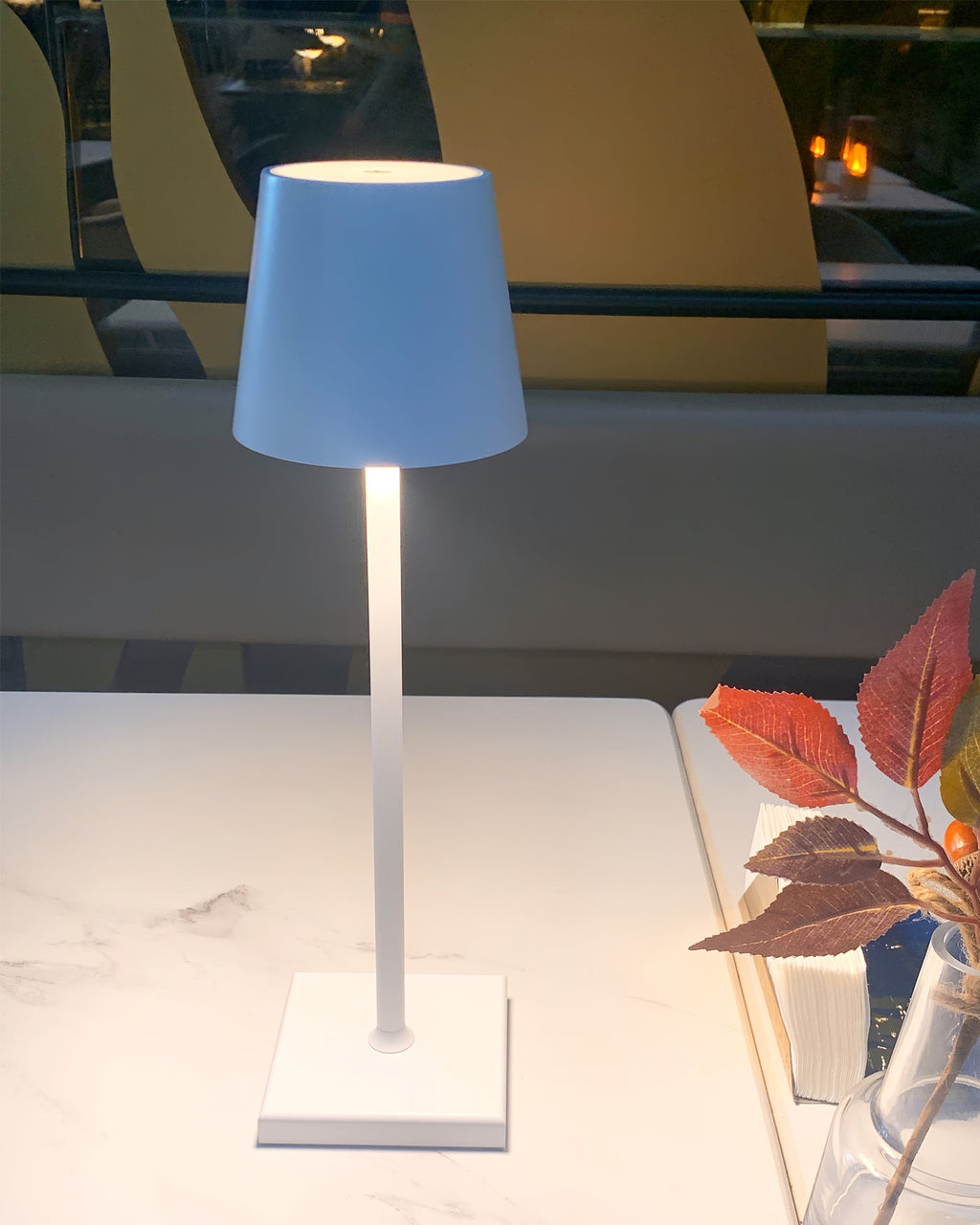 Doku | Cordless Rechargeable Table Lamp, Dimmable Battery LED Lamp for Dining Table and Patio