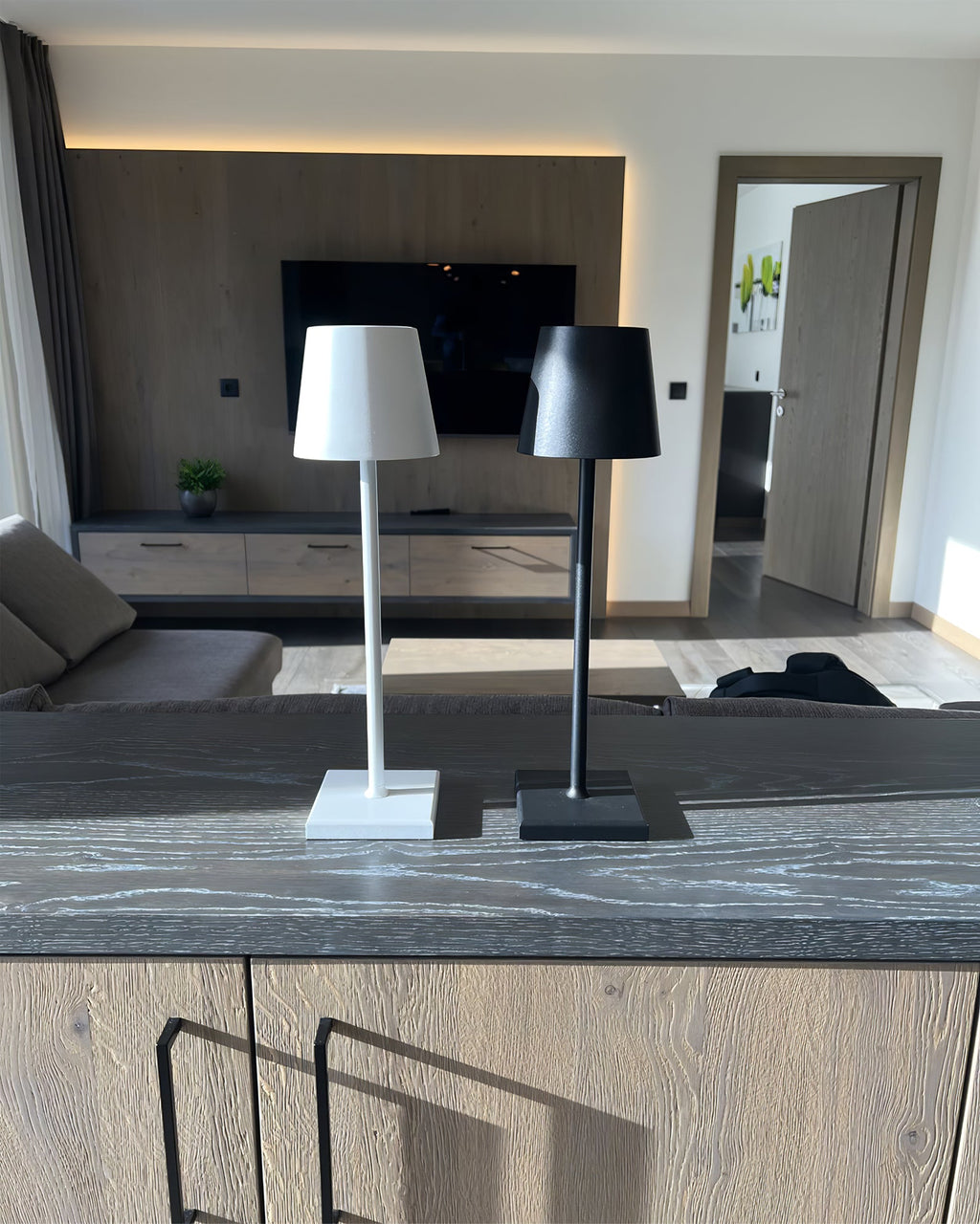 Doku | Cordless Rechargeable Table Lamp, Dimmable Battery LED Lamp for Dining Table and Patio