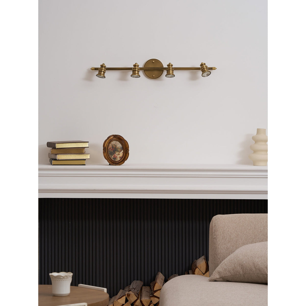 Beaumont | Brass Spotlight Vanity Light Bar, Adjustable Wall Light