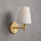 Sorrento | Alabaster Wall Sconce, Spanish Alabaster and Brass Wall Light, Dimmable