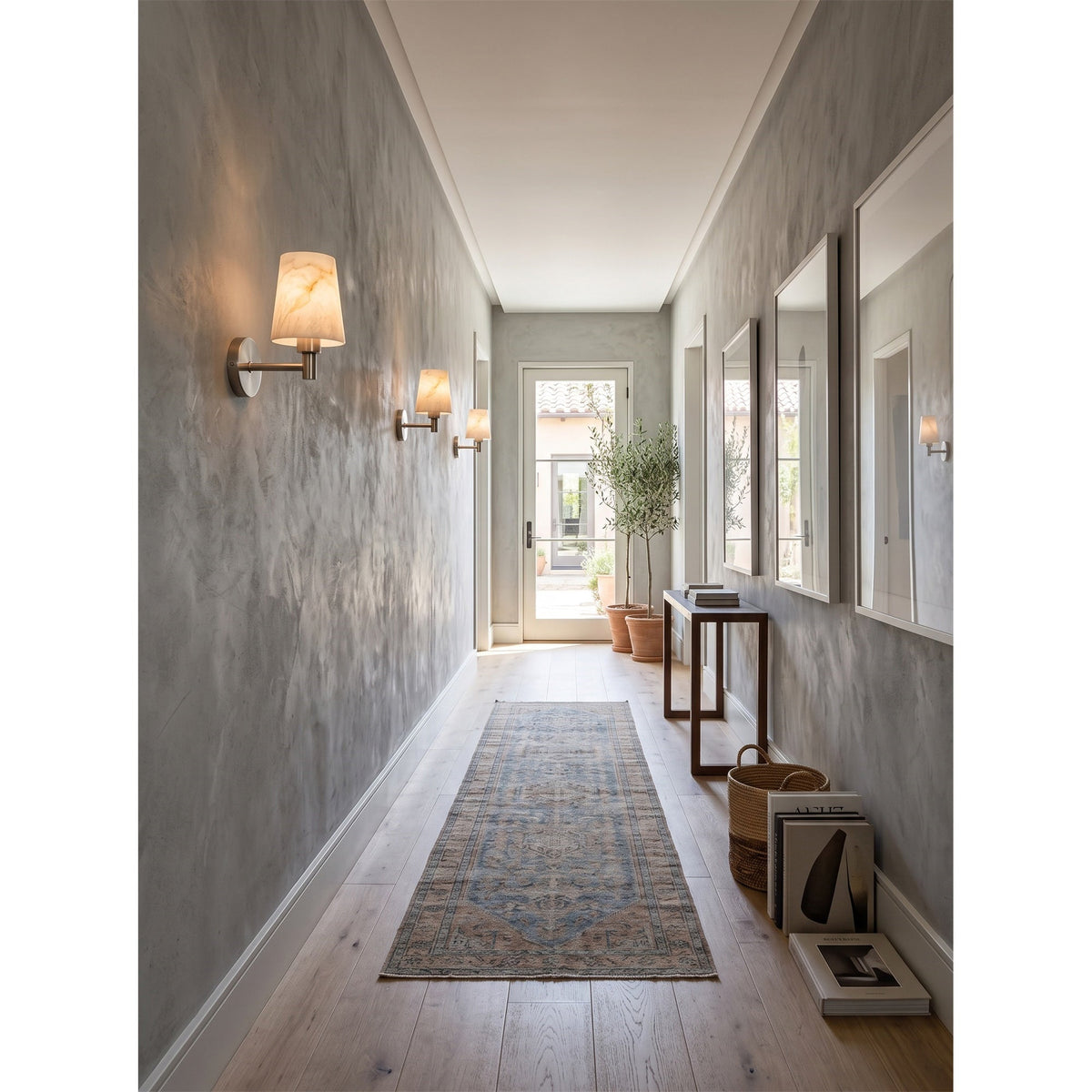 Sorrento | Alabaster Wall Sconce, Spanish Alabaster and Brass Wall Light, Dimmable