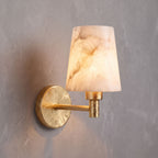 Sorrento | Alabaster Wall Sconce, Spanish Alabaster and Brass Wall Light, Dimmable