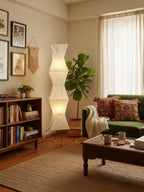 Rice Paper | Floor Lamp, Japanese Paper Lantern Standing Lamp, Japandi Floor Light for Living Room