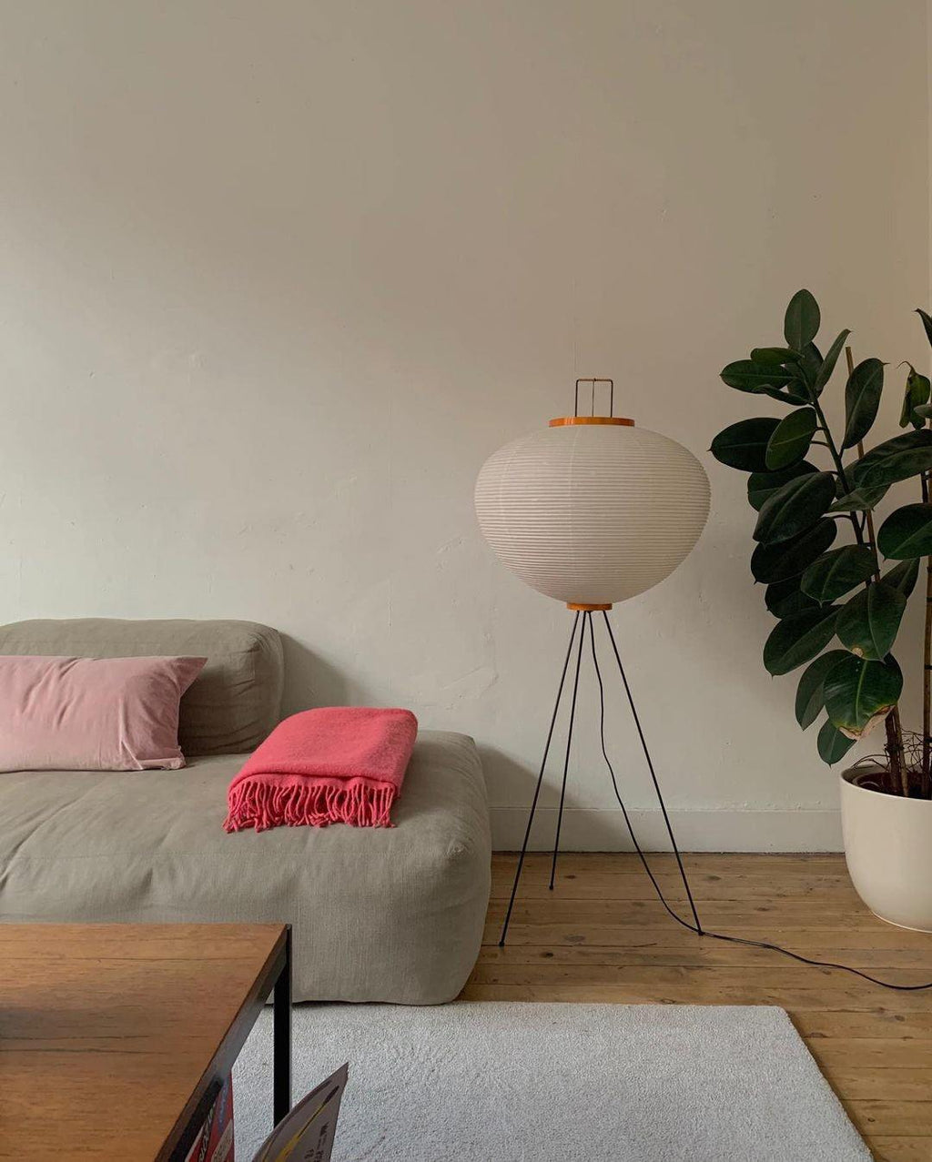 Rice Paper | Floor Lamp, Japanese Paper Lantern Standing Lamp, Japandi Floor Light for Living Room