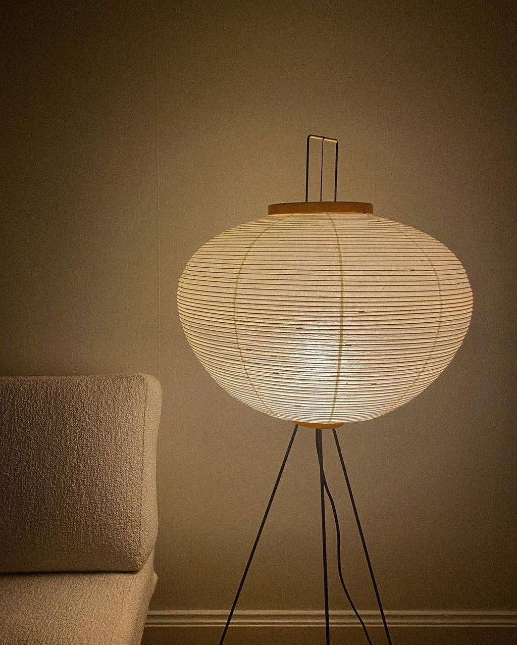 Rice Paper | Floor Lamp, Japanese Paper Lantern Standing Lamp, Japandi Floor Light for Living Room