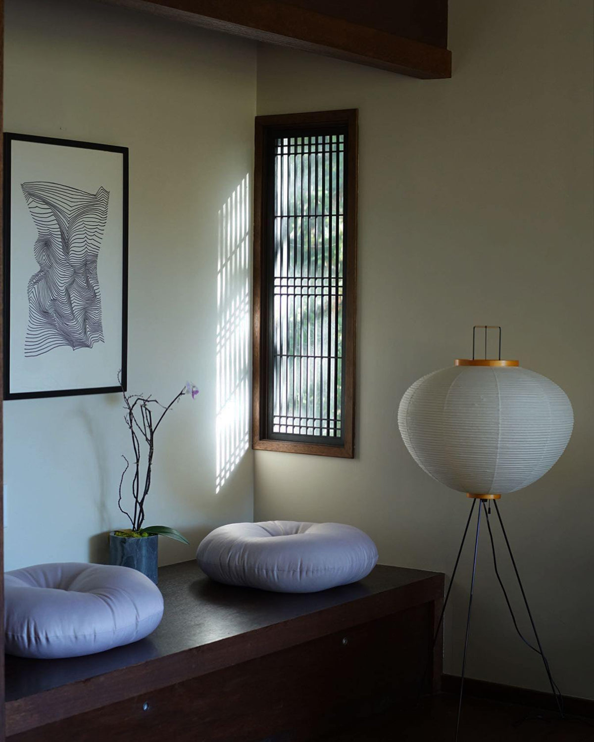 Rice Paper | Floor Lamp, Japanese Paper Lantern Standing Lamp, Japandi Floor Light for Living Room