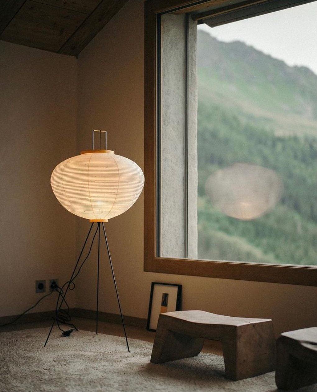 Rice Paper | Floor Lamp, Japanese Paper Lantern Standing Lamp, Japandi Floor Light for Living Room