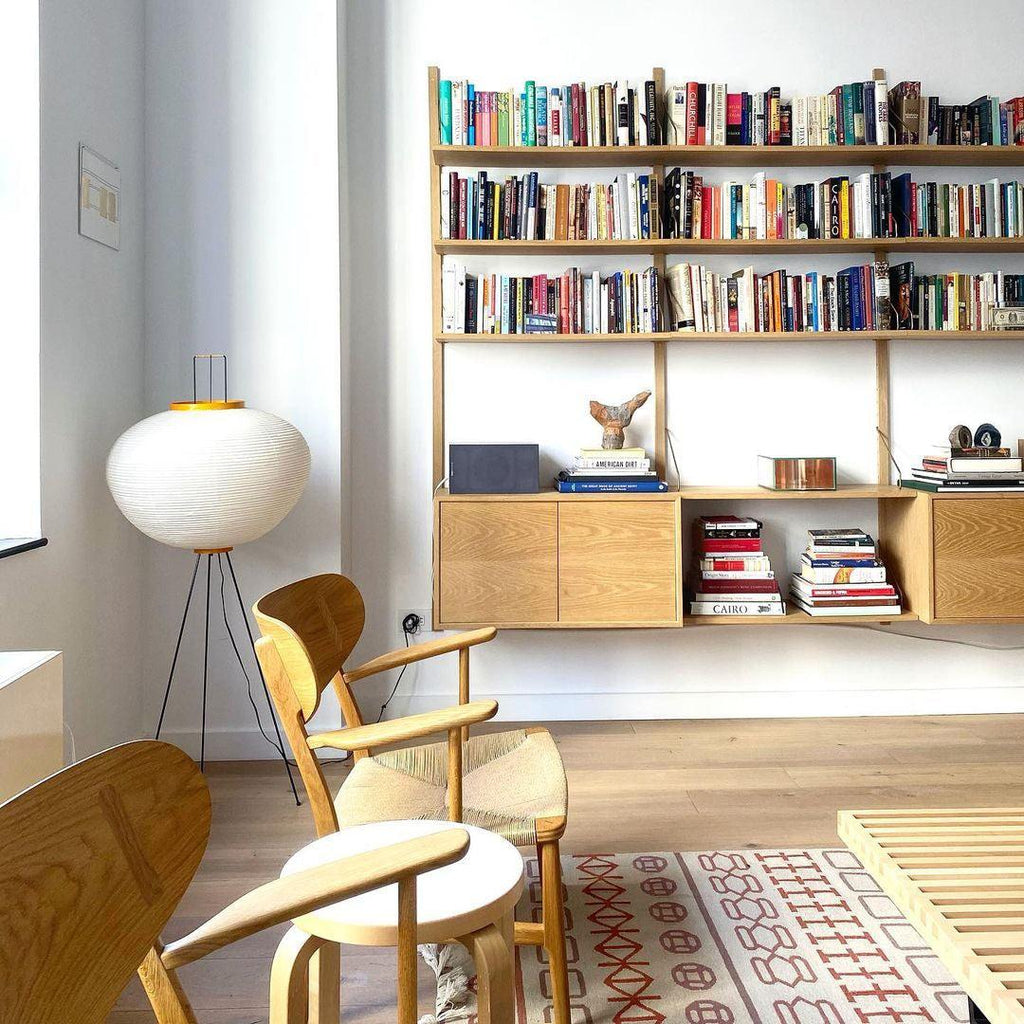 Rice Paper | Floor Lamp, Japanese Paper Lantern Standing Lamp, Japandi Floor Light for Living Room