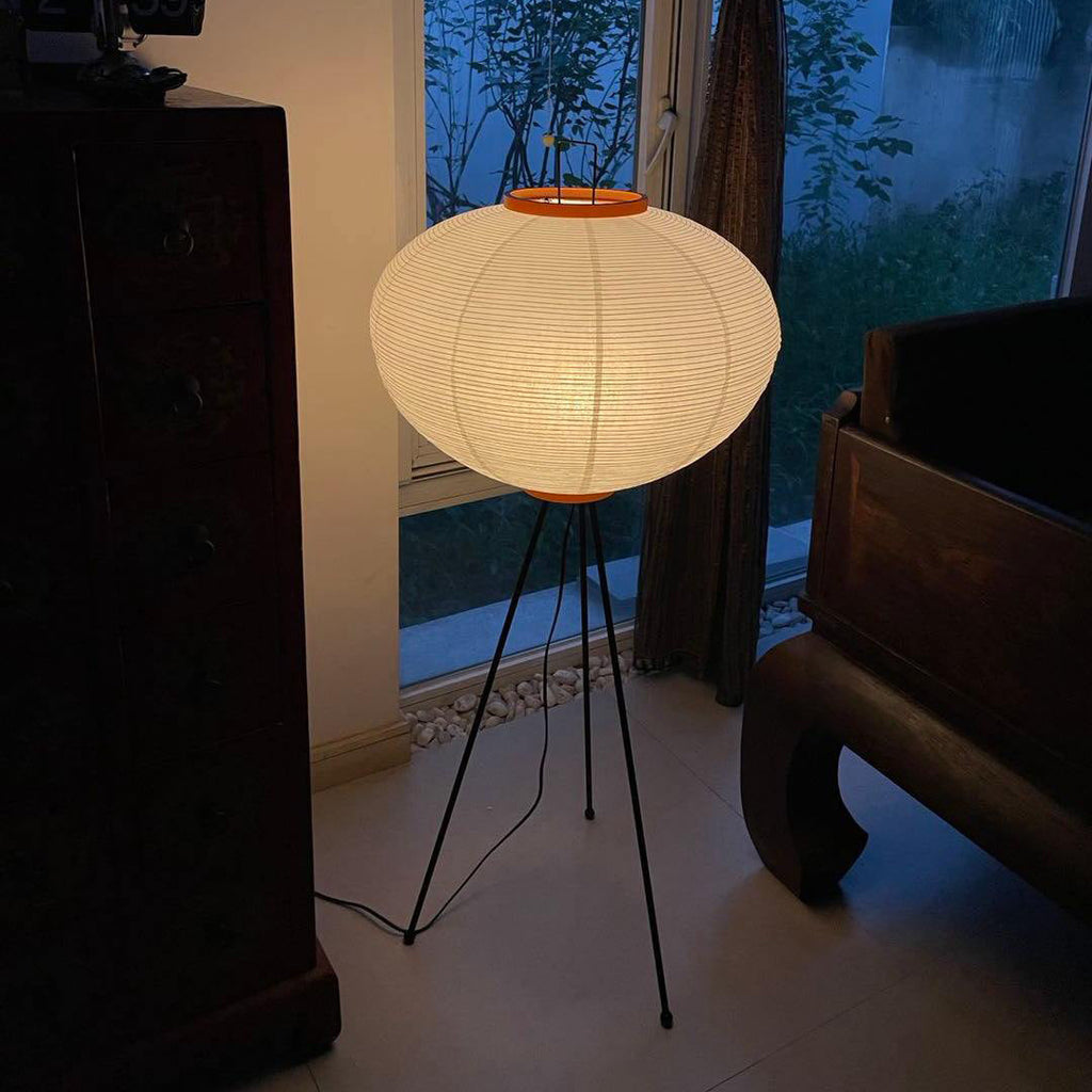 Rice Paper | Floor Lamp, Japanese Paper Lantern Standing Lamp, Japandi Floor Light for Living Room