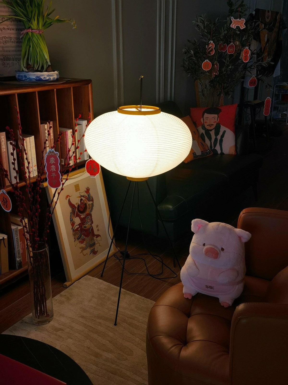 Rice Paper | Floor Lamp, Japanese Paper Lantern Standing Lamp, Japandi Floor Light for Living Room