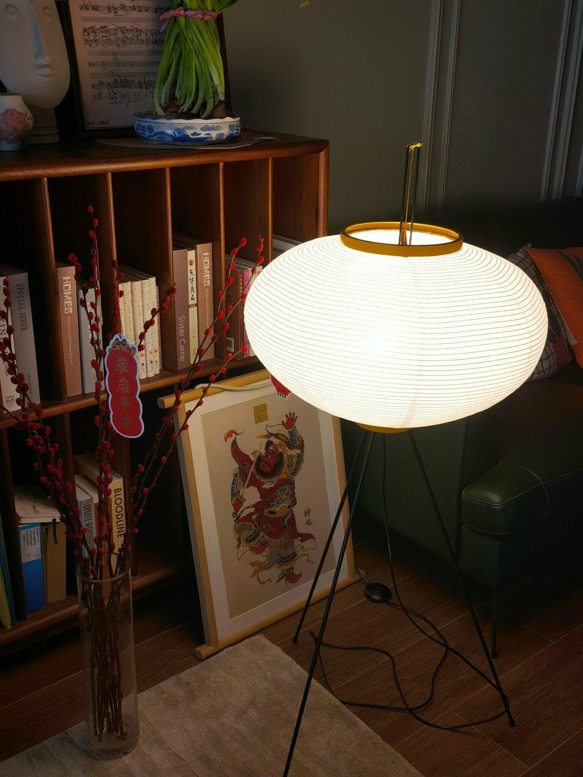 Rice Paper | Floor Lamp, Japanese Paper Lantern Standing Lamp, Japandi Floor Light for Living Room