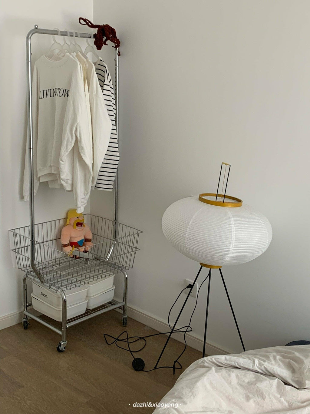 Rice Paper | Floor Lamp, Japanese Paper Lantern Standing Lamp, Japandi Floor Light for Living Room
