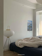 Rice Paper | Floor Lamp, Japanese Paper Lantern Standing Lamp, Japandi Floor Light for Living Room