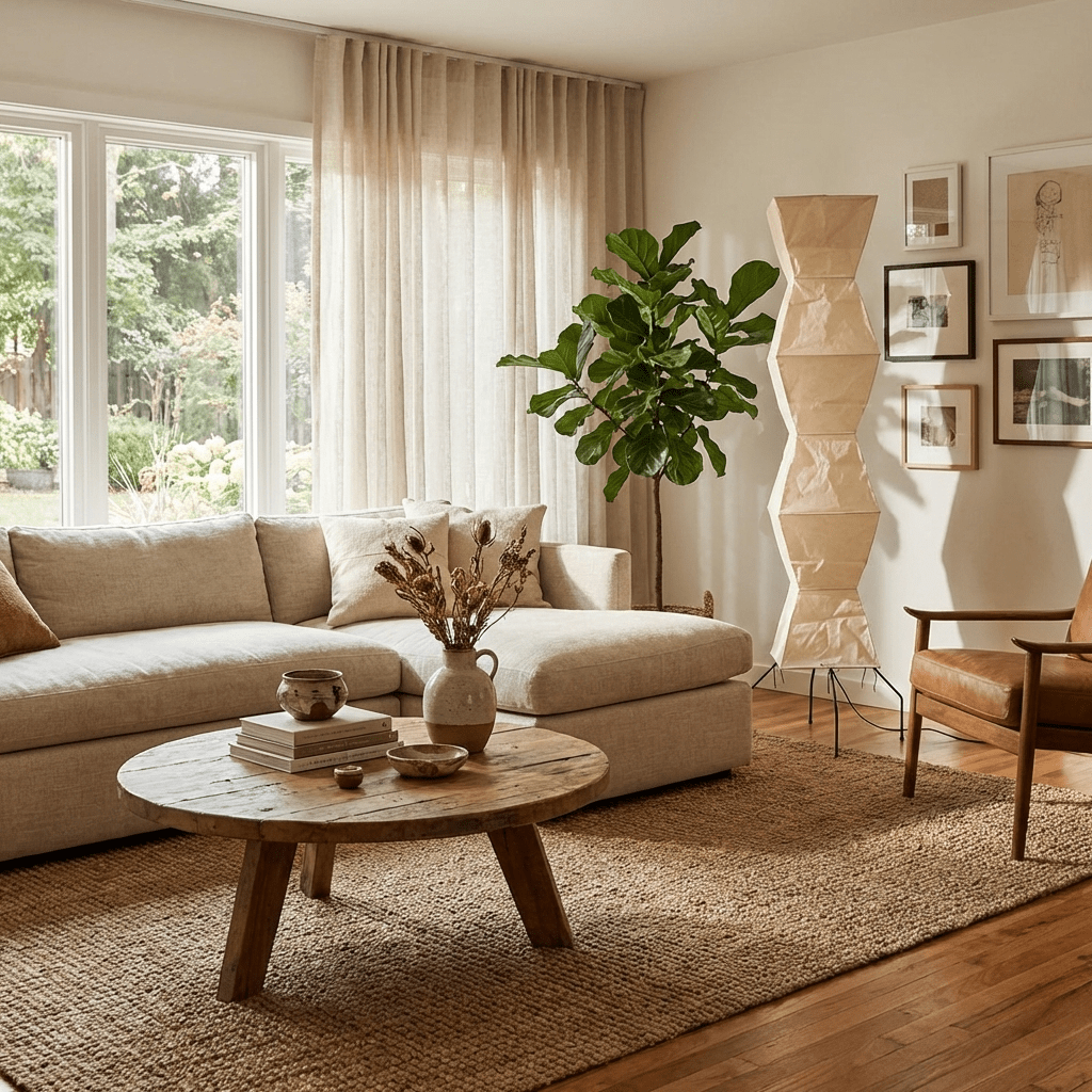 Rice Paper | Floor Lamp, Japanese Paper Lantern Standing Lamp, Japandi Floor Light for Living Room
