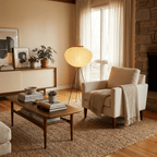 Rice Paper | Floor Lamp, Japanese Paper Lantern Standing Lamp, Japandi Floor Light for Living Room