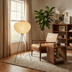 Rice Paper | Floor Lamp, Japanese Paper Lantern Standing Lamp, Japandi Floor Light for Living Room