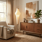Rice Paper | Floor Lamp, Japanese Paper Lantern Standing Lamp, Japandi Floor Light for Living Room